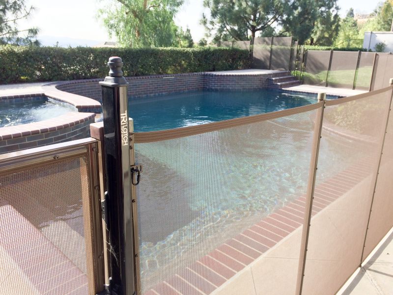 Wide View of Mesh Pool Fence
